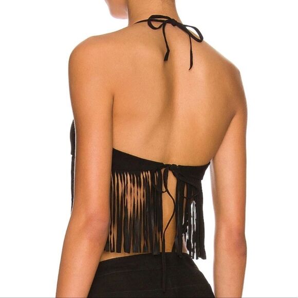 NWT LAMARQUE x REVOLVE Sabbi Suede Top in Sand Large - Picture 4 of 11